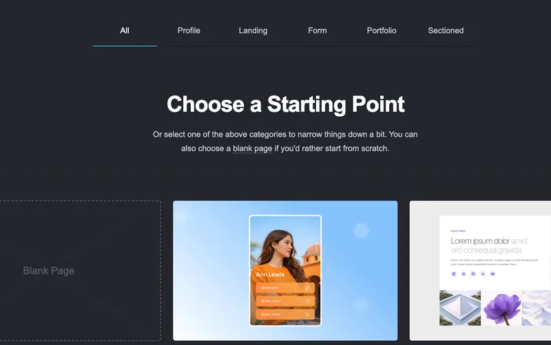 Carrd interface