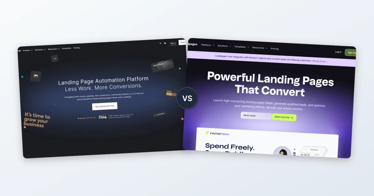 Landingi vs Leadpages comparison