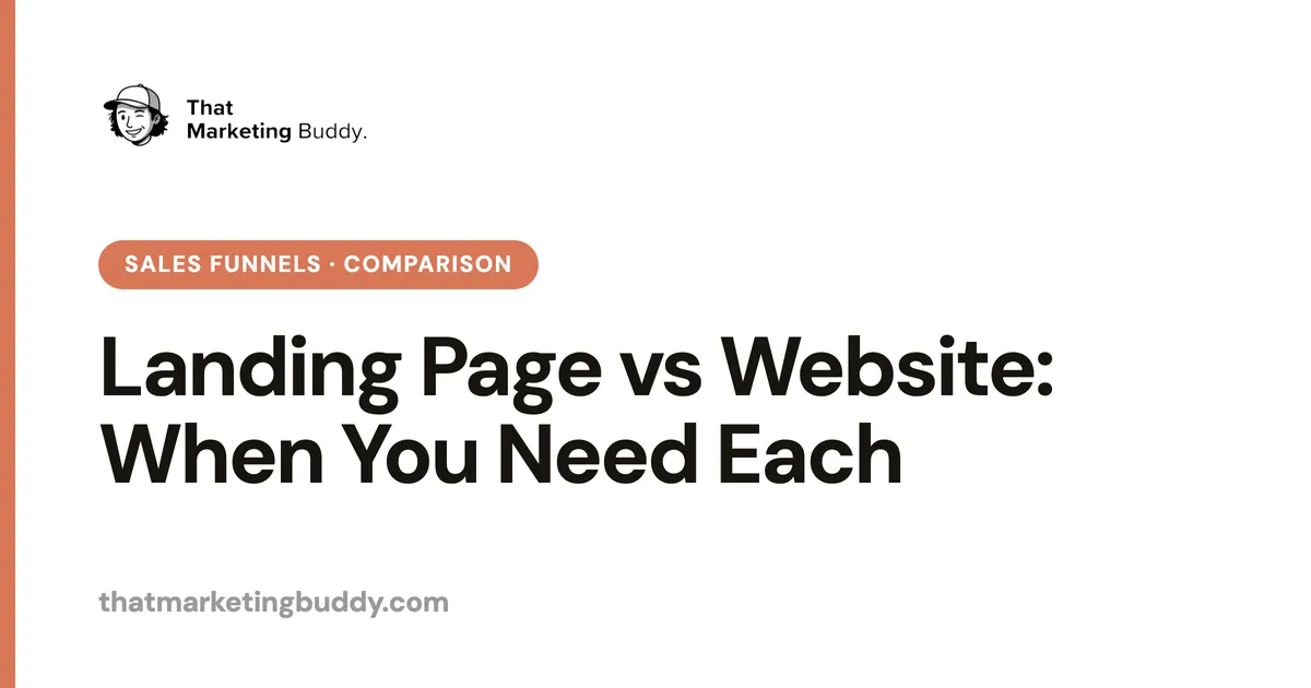 Landing Page vs Website: When You Need Each
