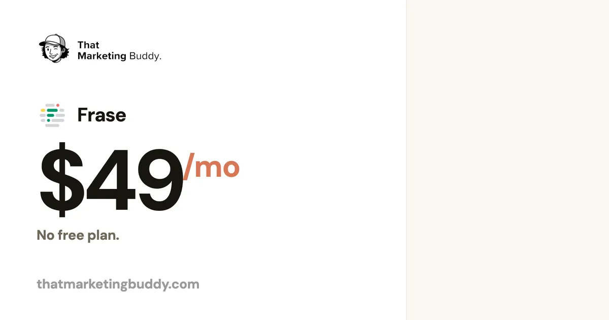 Frase Pricing: $49 AI Content Tool With No Free Trial