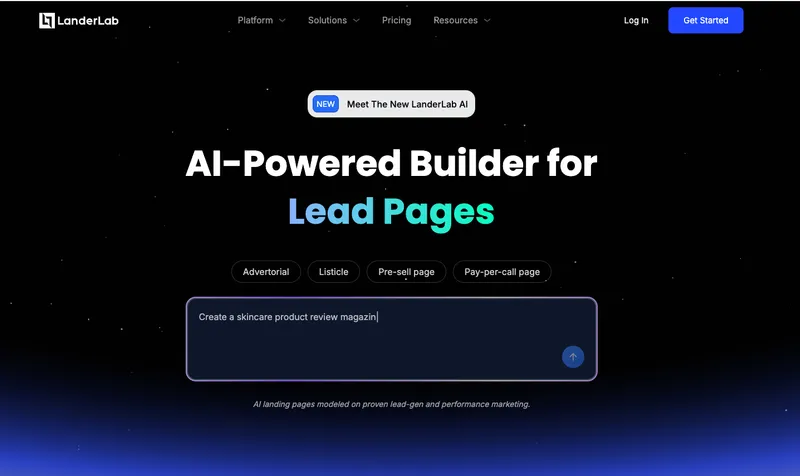 LanderLab interface