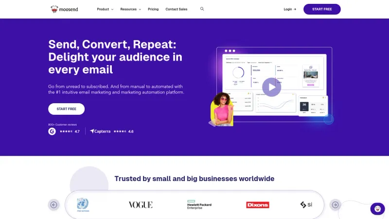Moosend interface