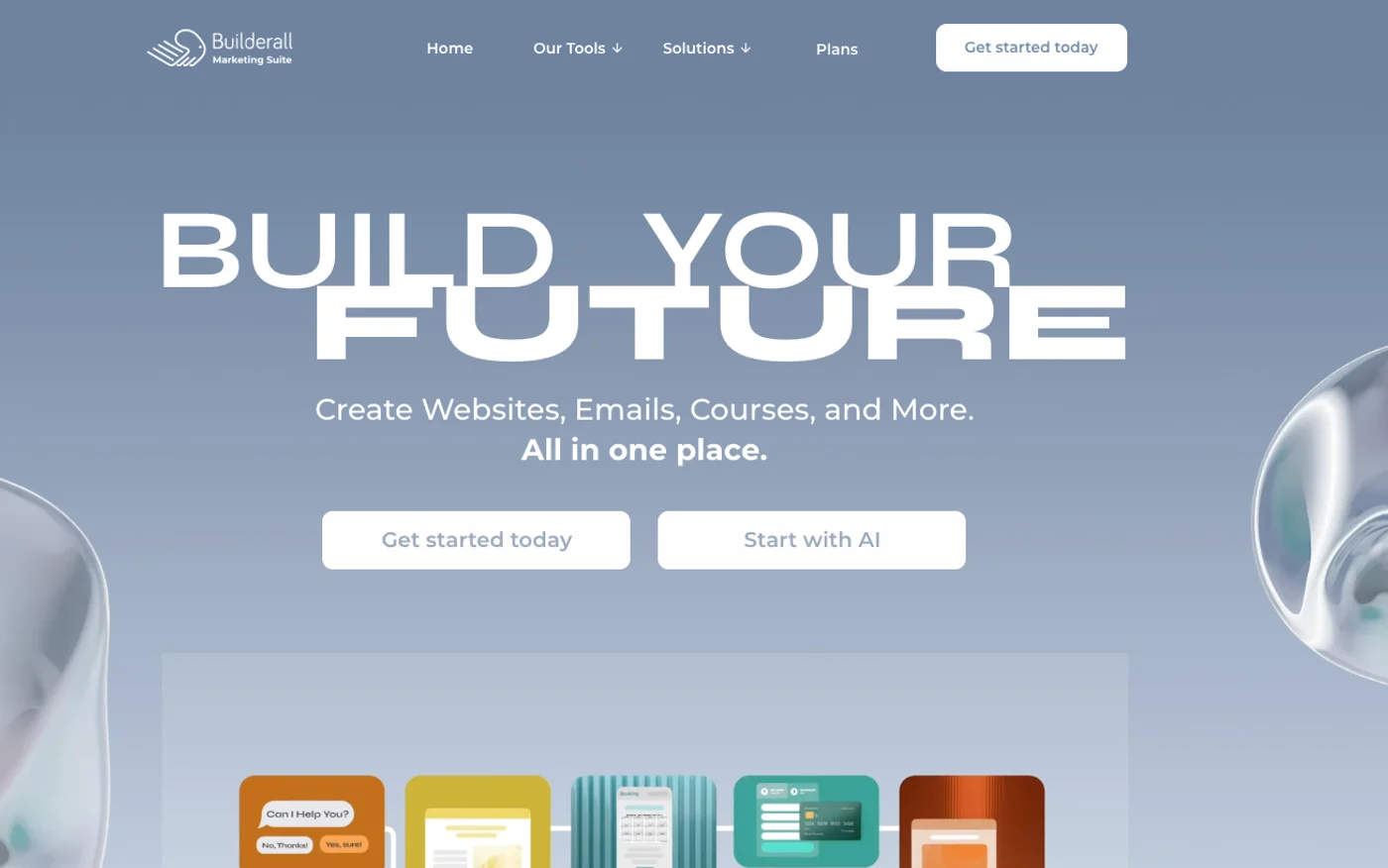 Builderall homepage screenshot