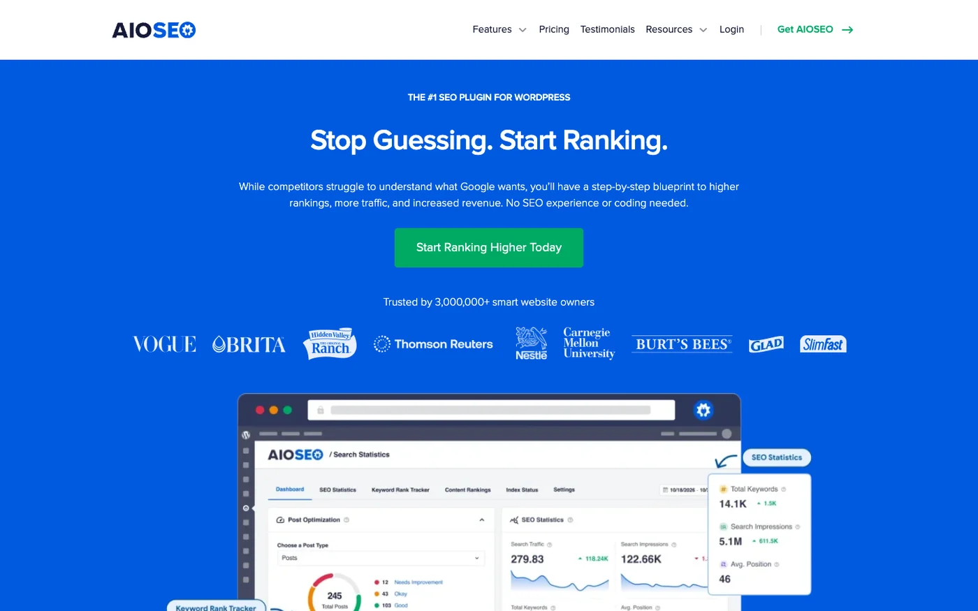 All in One SEO homepage