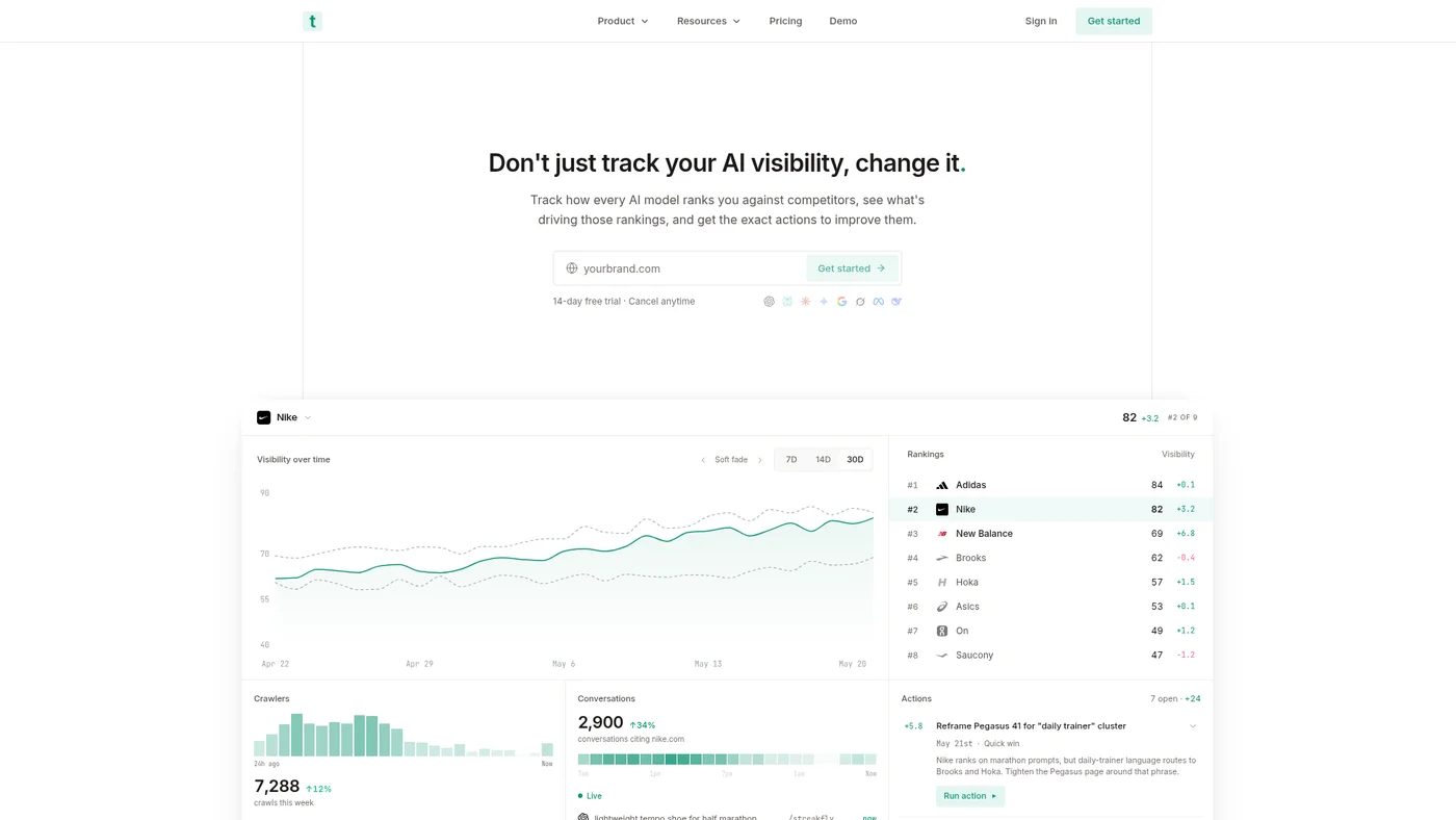 Trakkr homepage screenshot