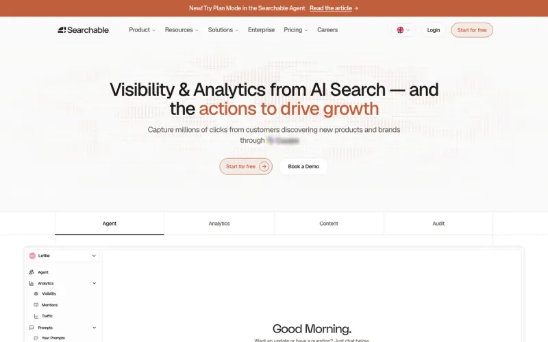 Searchable interface