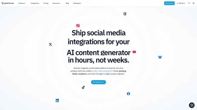 Post for Me interface