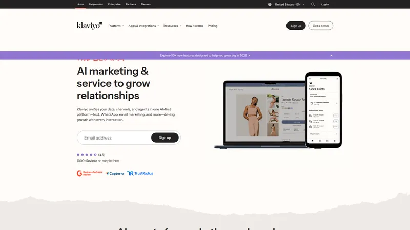 Klaviyo interface