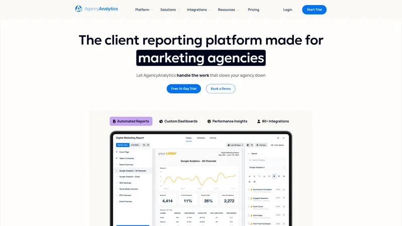 AgencyAnalytics interface