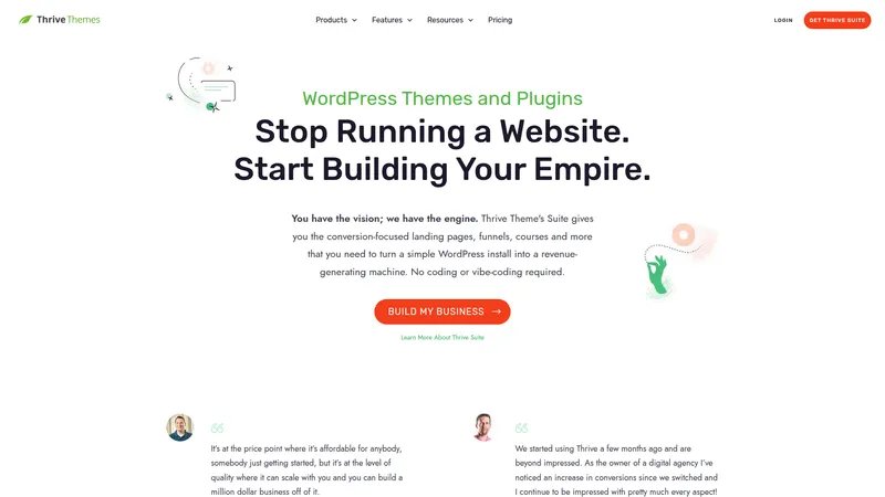 Thrive Suite interface