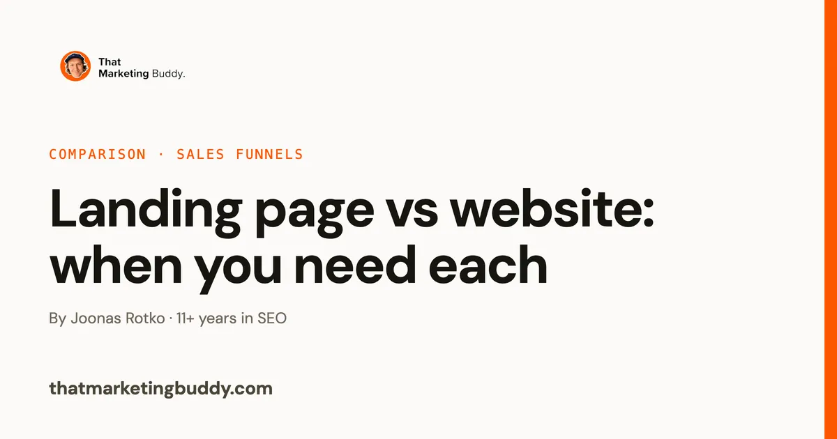Landing Page vs Website: When You Need Each