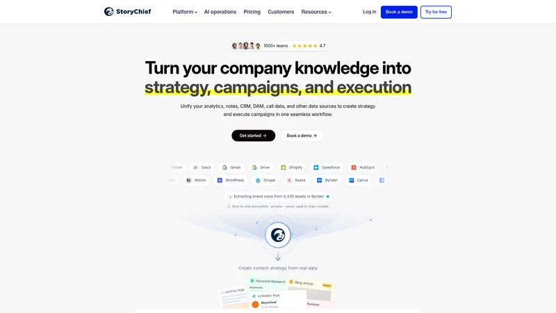 StoryChief interface