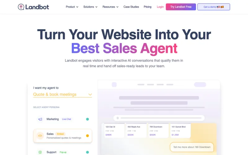Landbot interface