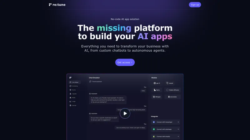 re:tune interface