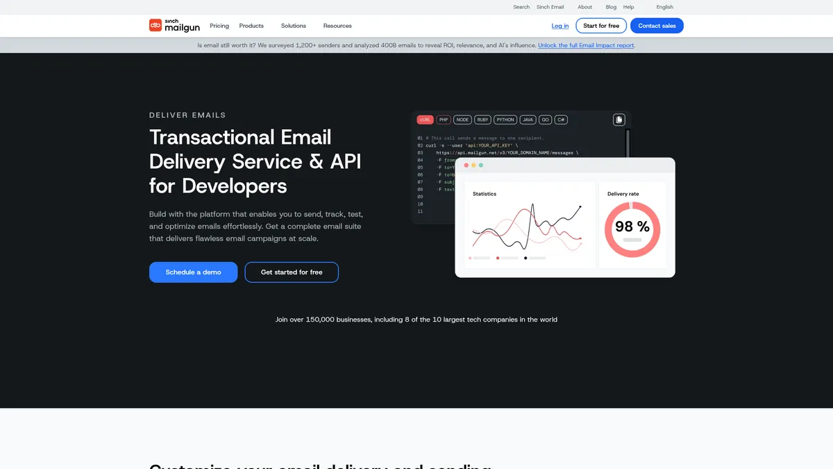 Mailgun website