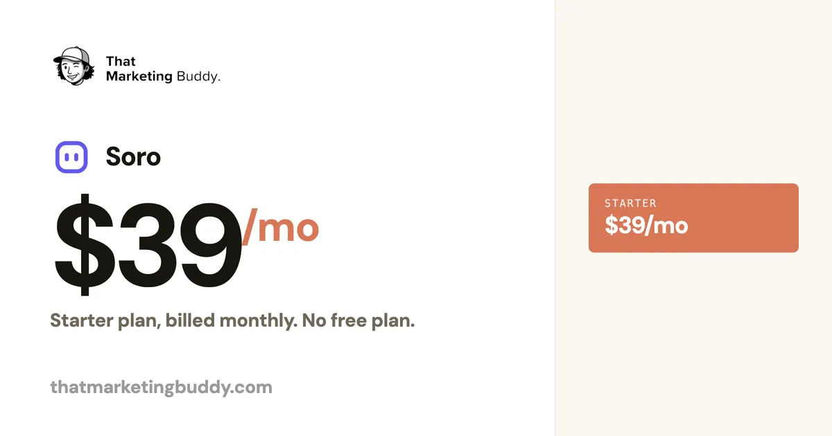 Soro Pricing 2026: From $39/mo for AI SEO Content