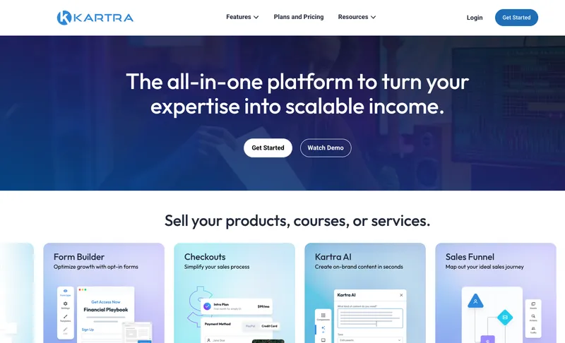 Kartra interface