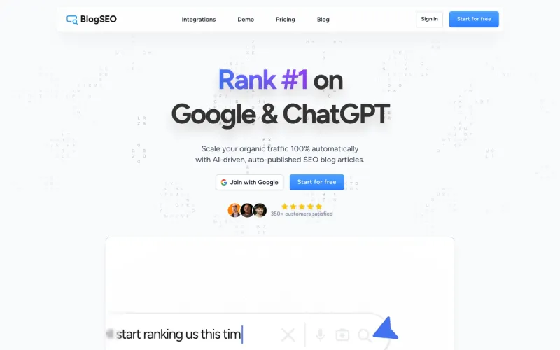 BlogSEO interface