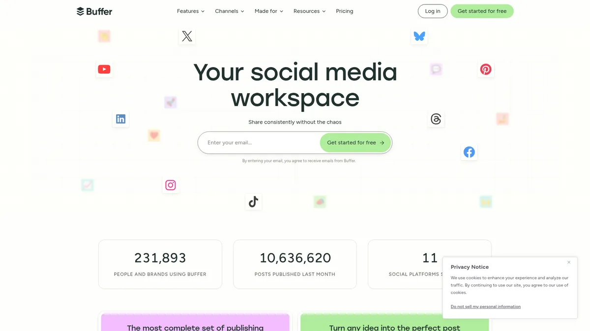 Buffer website