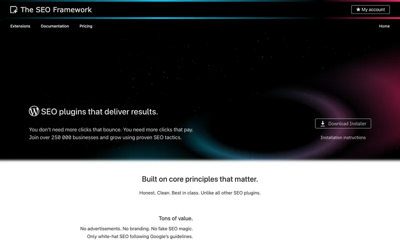 The SEO Framework interface