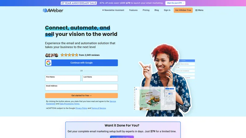 AWeber interface