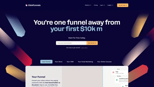 Clickfunnels screenshot