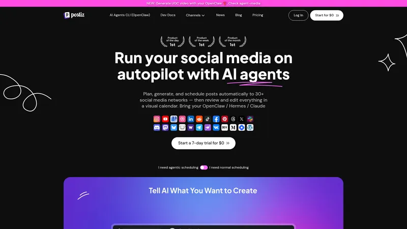 Postiz interface