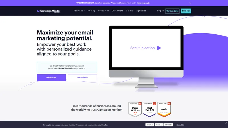 Campaign Monitor interface