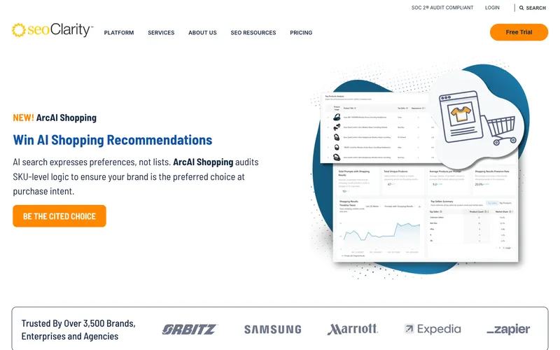 seoClarity interface