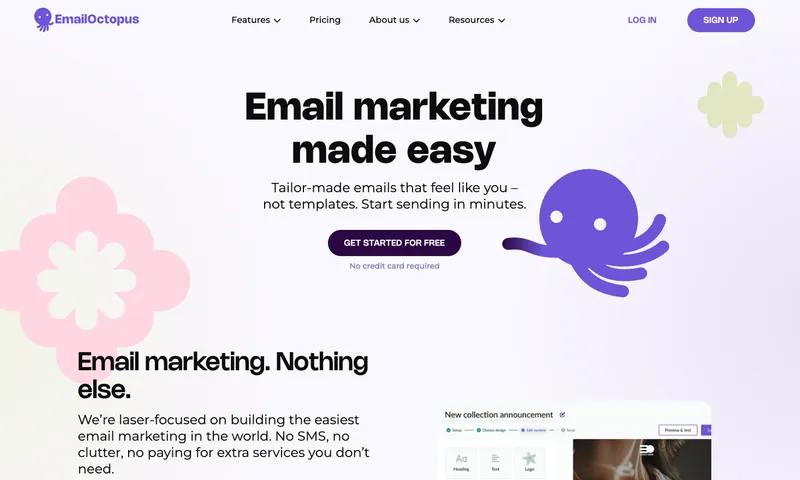 EmailOctopus interface