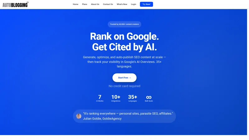 Autoblogging.ai interface