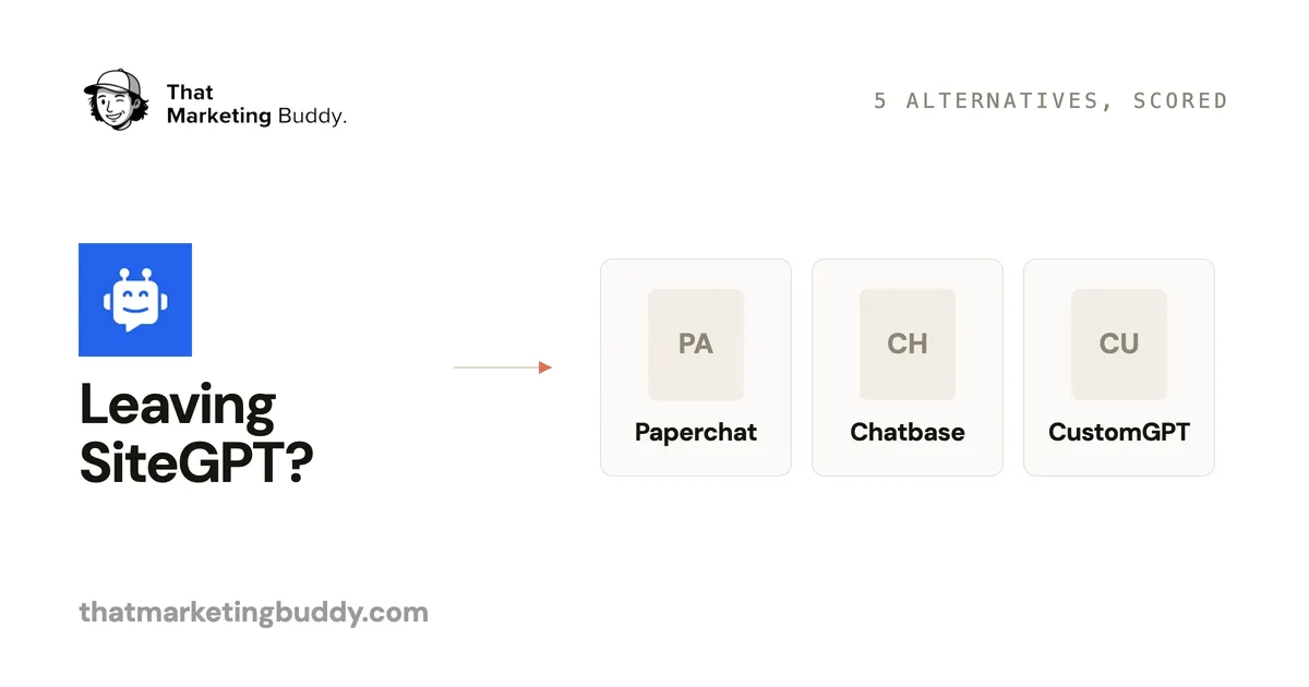 5 Best SiteGPT Alternatives for AI Support Chatbots in 2026