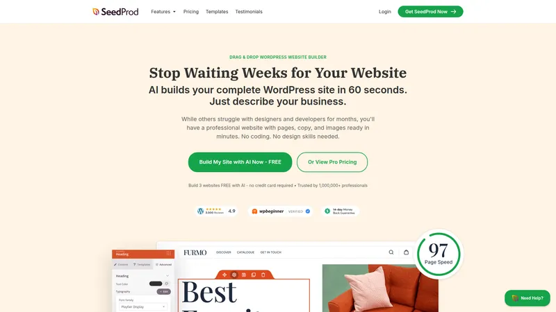 SeedProd interface
