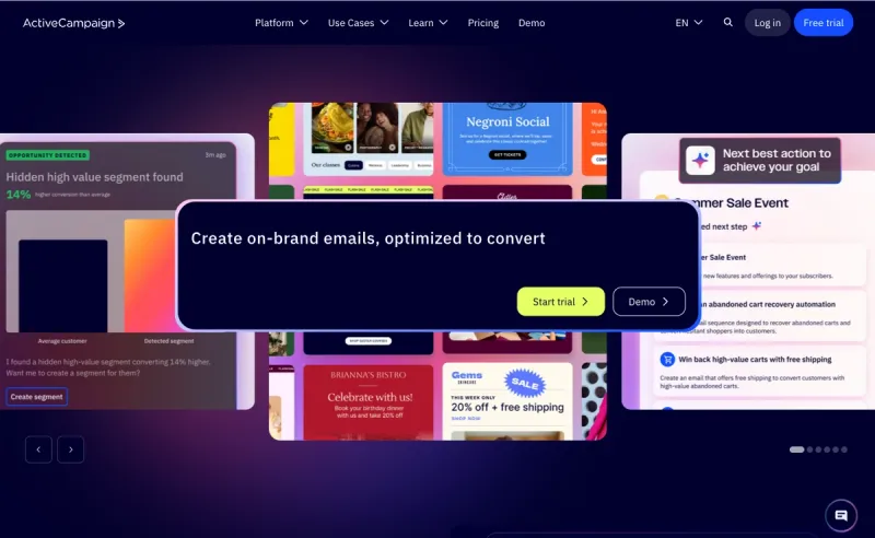ActiveCampaign interface