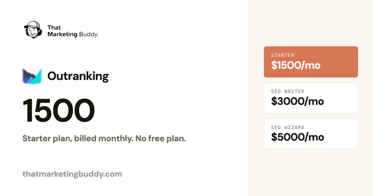 Outranking Pricing: Clusters 100K Keywords, No Public Rates