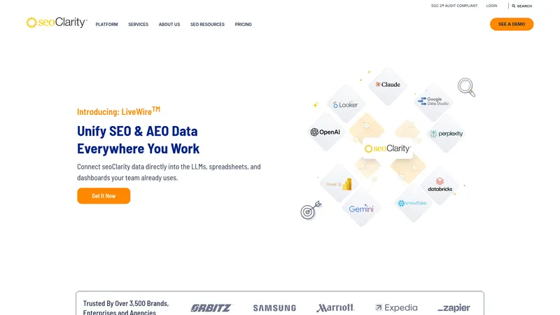 seoClarity interface