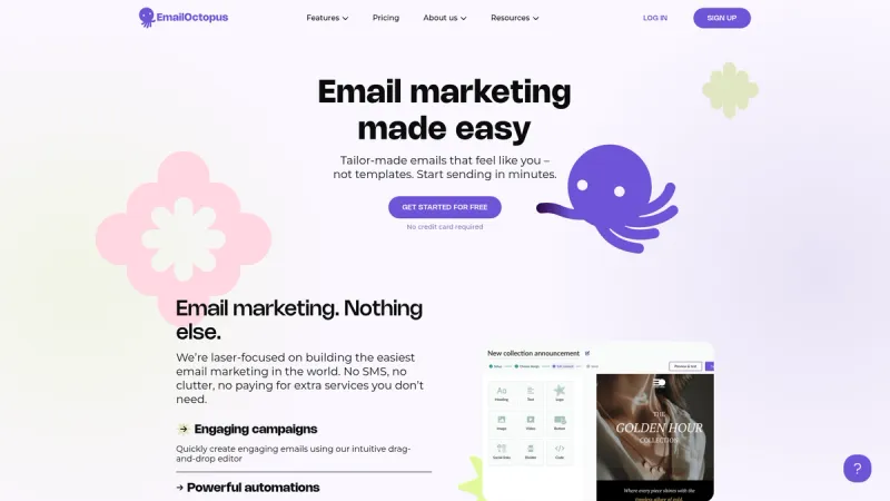 EmailOctopus interface