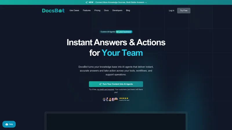 DocsBot interface
