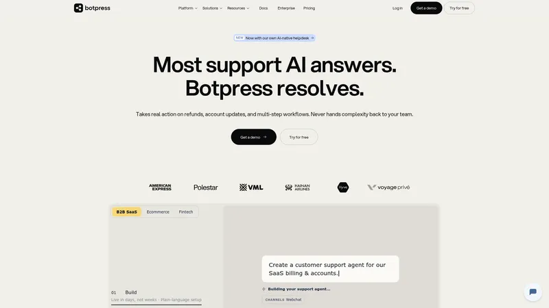 Botpress interface