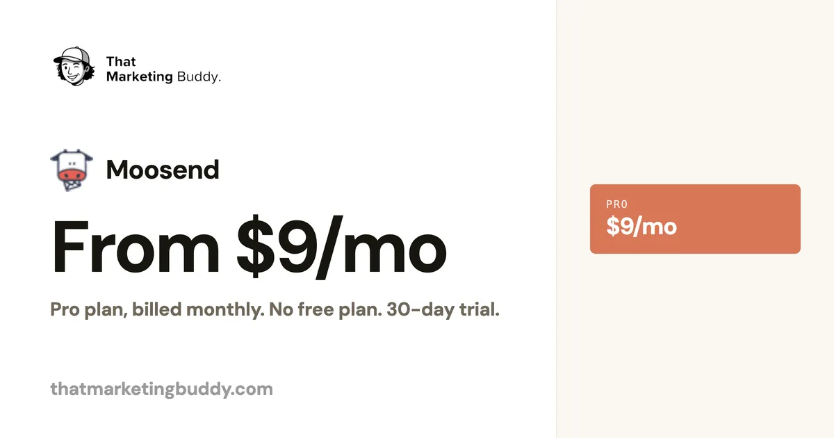Moosend Pricing: Free Plan Limits and What Paid Adds