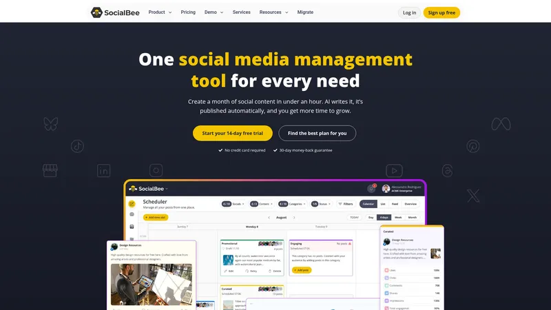 SocialBee interface