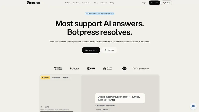 Botpress interface