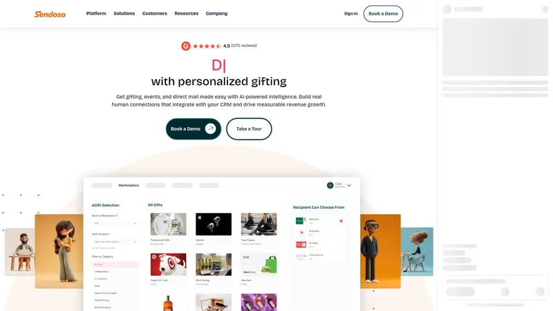 Sendoso interface