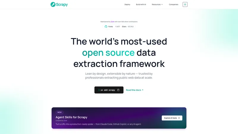 Scrapy interface