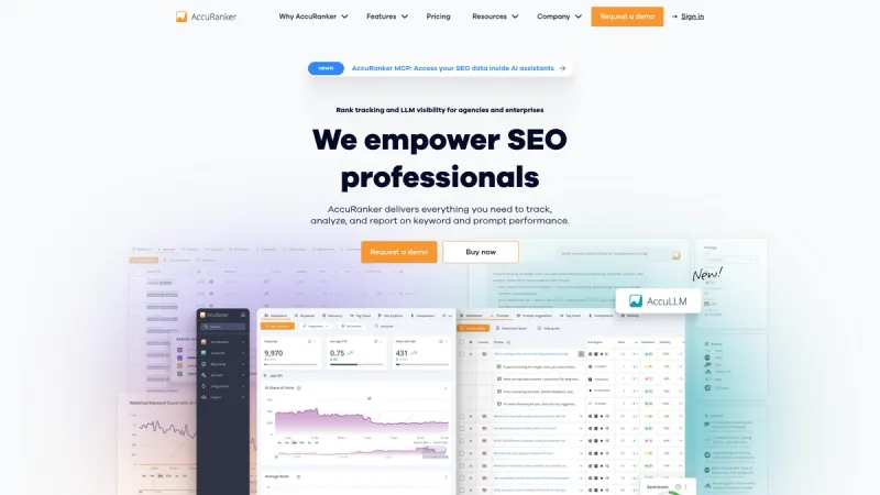 AccuRanker interface