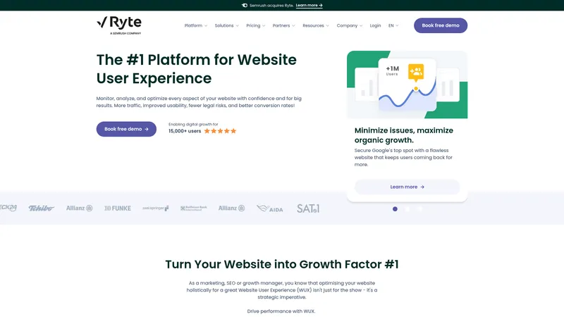 Ryte interface
