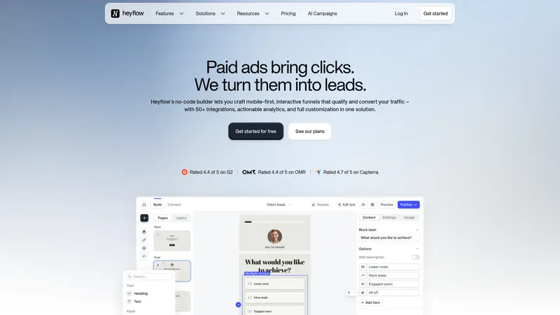 Heyflow interface