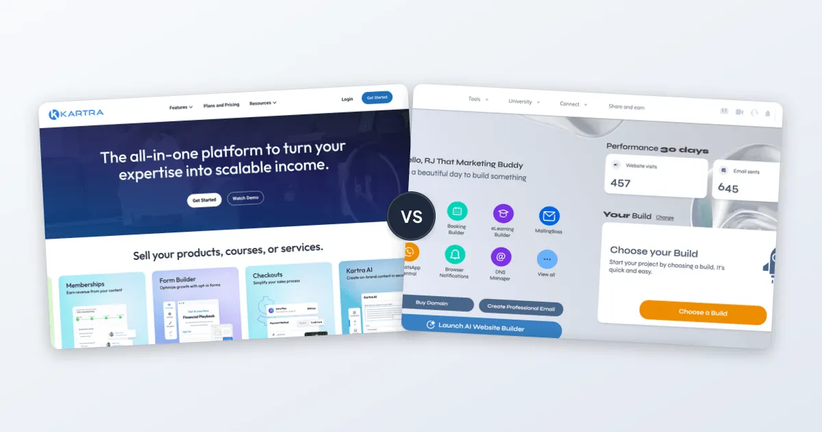 Kartra vs Builderall comparison