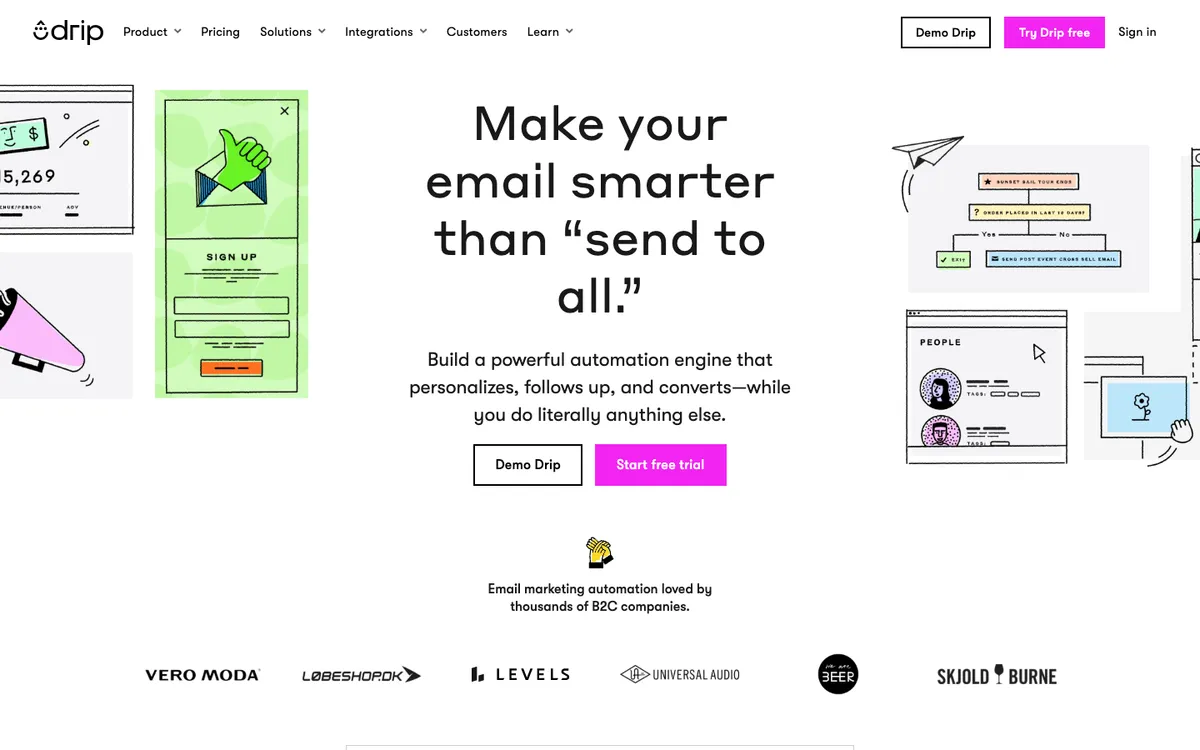 Drip dashboard screenshot