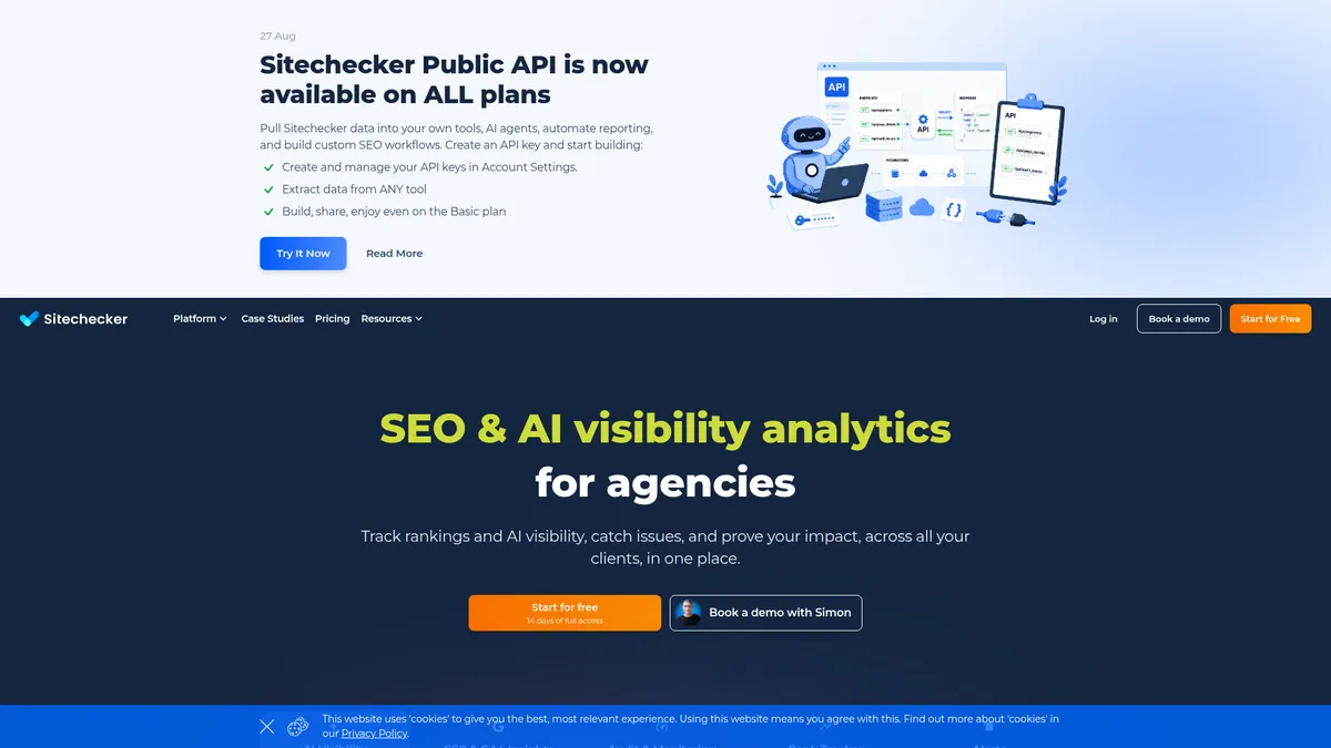 Sitechecker homepage screenshot